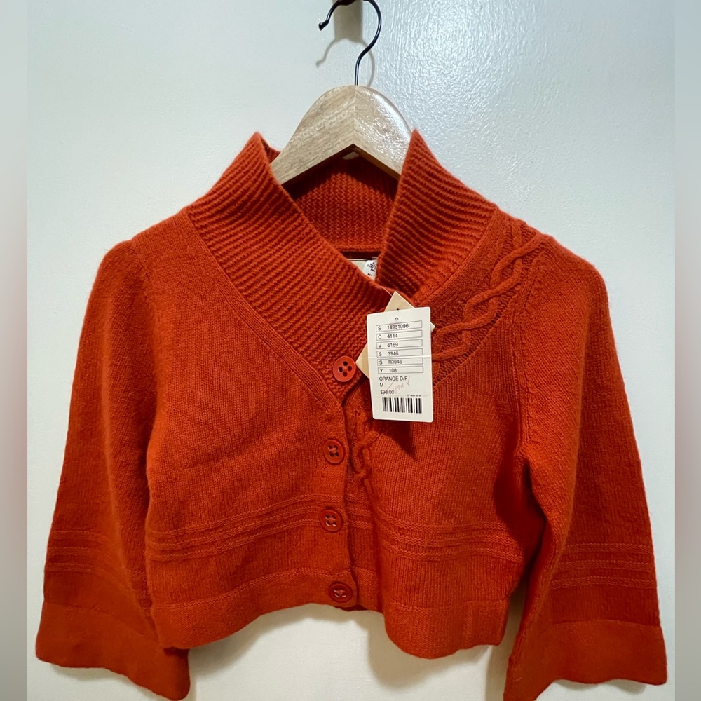 Anthropology Guinevere Women's Orange Sweater Size Medium